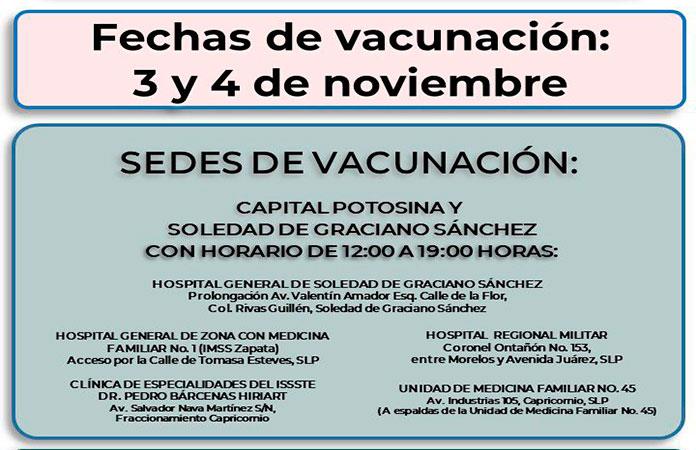 3 y 4 de noviembre jornada de vacunación anti covid para menores de 5 a