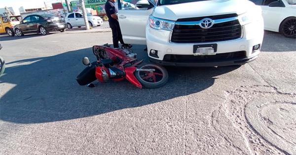 Motociclista Resulta Lesionado En Accidente