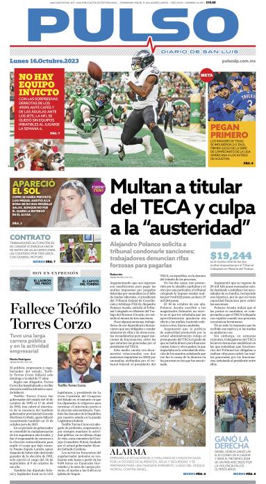 Edicion Impresa Portada de Hoy
