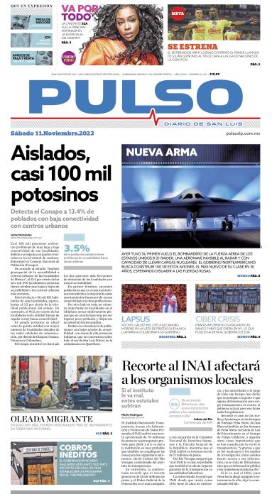 Edicion Impresa Portada de Hoy