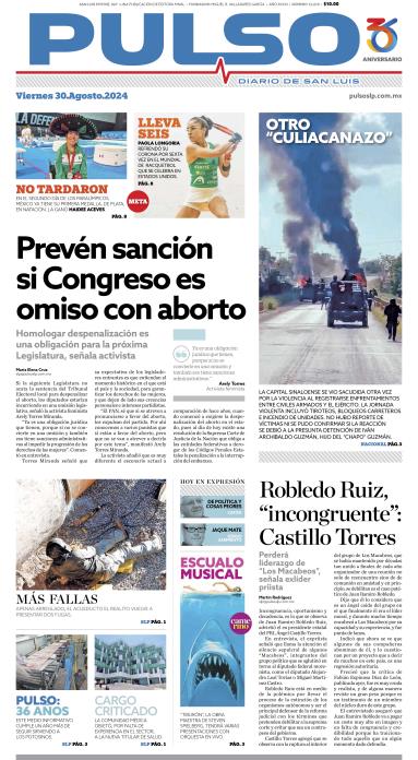 Edicion Impresa Portada de Hoy