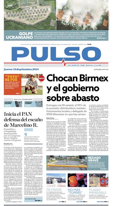 Edicion Impresa Portada de Hoy