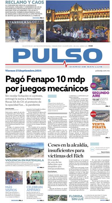 Edicion Impresa Portada de Hoy