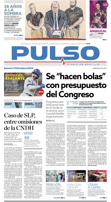 Edicion Impresa Portada de Hoy