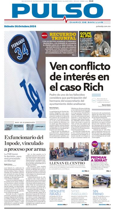 Edicion Impresa Portada de Hoy