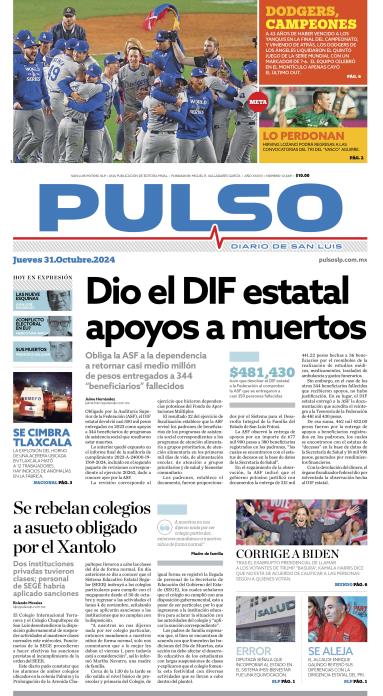 Edicion Impresa Portada de Hoy