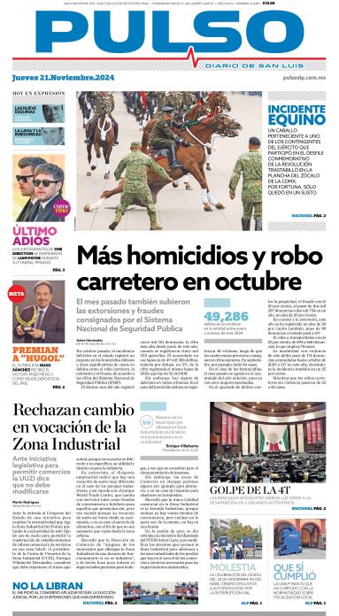 Edicion Impresa Portada de Hoy