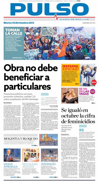 Edicion Impresa Portada de Hoy