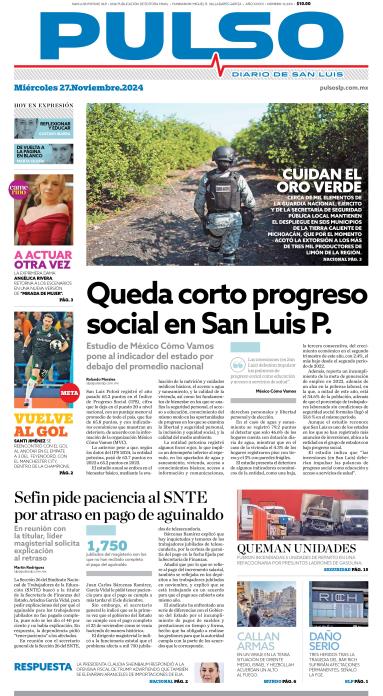 Edicion Impresa Portada de Hoy