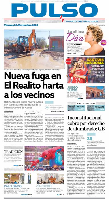 Edicion Impresa Portada de Hoy