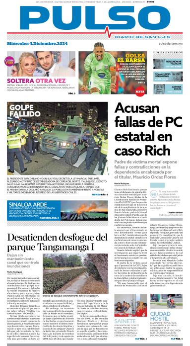 Edicion Impresa Portada de Hoy