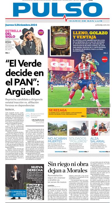 Edicion Impresa Portada de Hoy