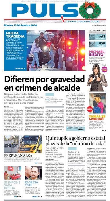 Edicion Impresa Portada de Hoy