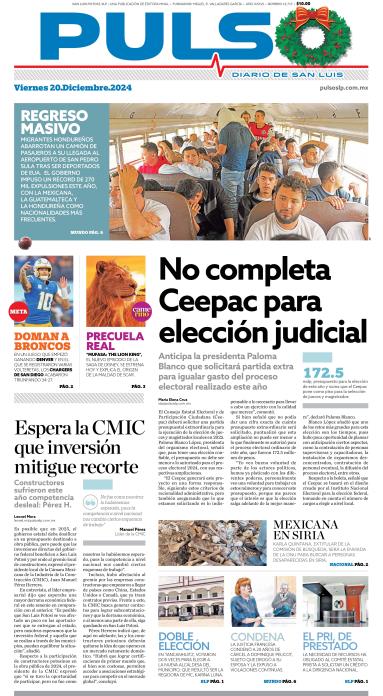 Edicion Impresa Portada de Hoy