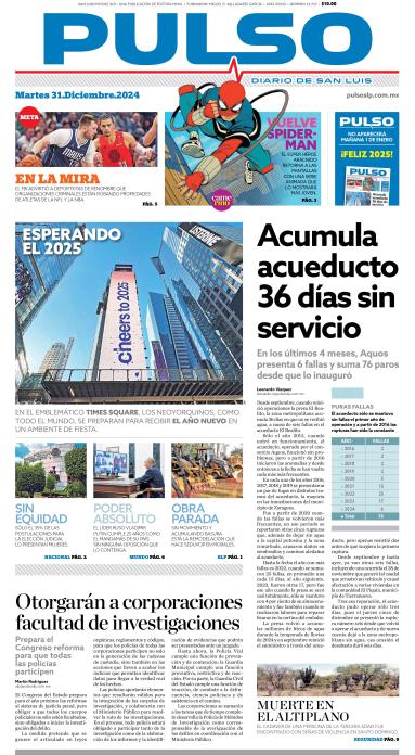 Edicion Impresa Portada de Hoy