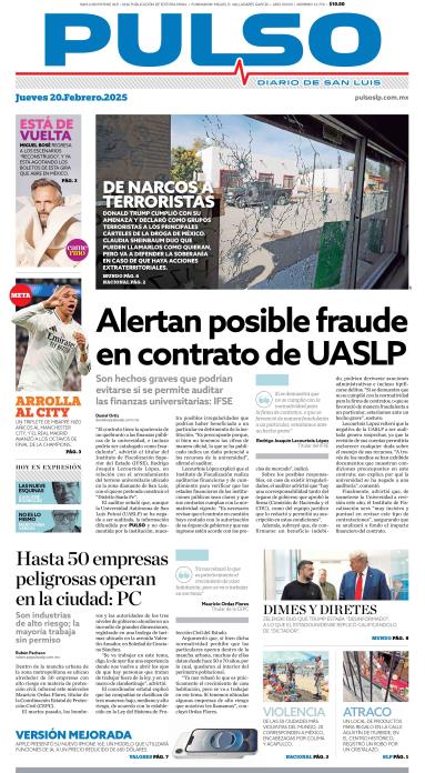 Edicion Impresa Portada de Hoy