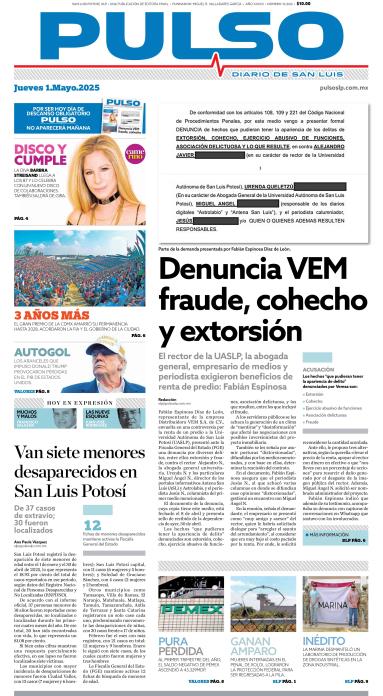 Edicion Impresa Portada de Hoy