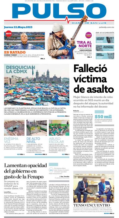 Edicion Impresa Portada de Hoy