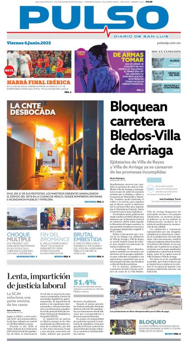Edicion Impresa Portada de Hoy