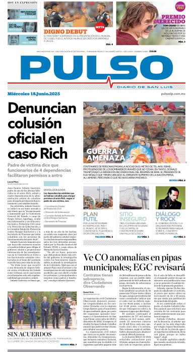 Edicion Impresa Portada de Hoy