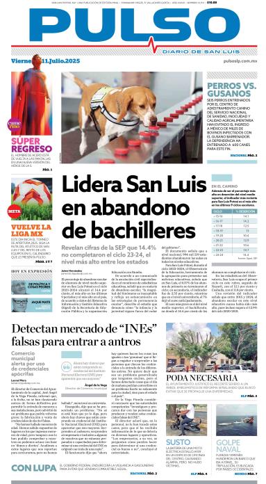 Edicion Impresa Portada de Hoy