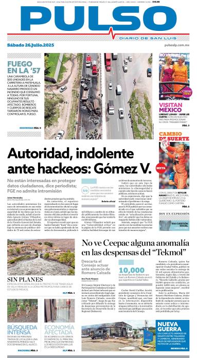Edicion Impresa Portada de Hoy