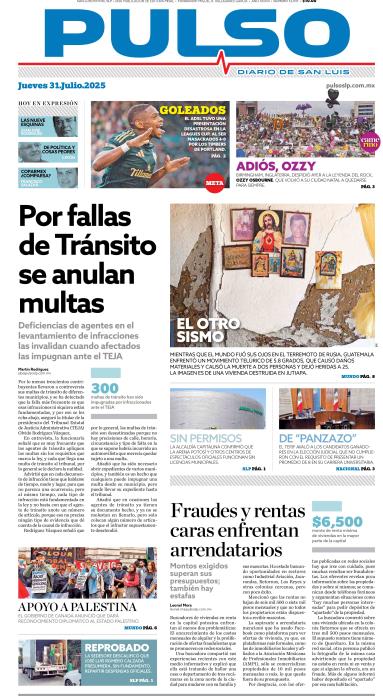 Edicion Impresa Portada de Hoy
