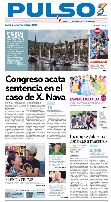 Edicion Impresa Portada de Hoy