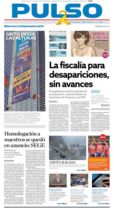 Edicion Impresa Portada de Hoy