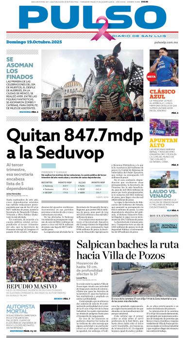 Edicion Impresa Portada de Hoy