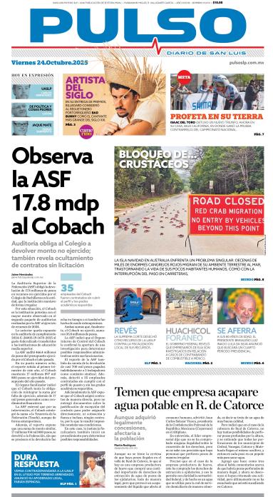 Edicion Impresa Portada de Hoy