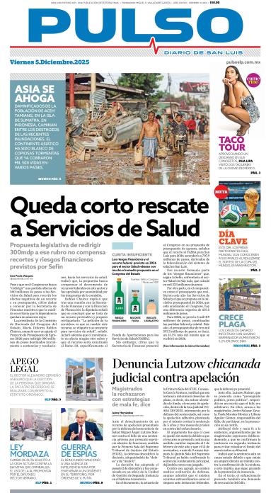 Edicion Impresa Portada de Hoy