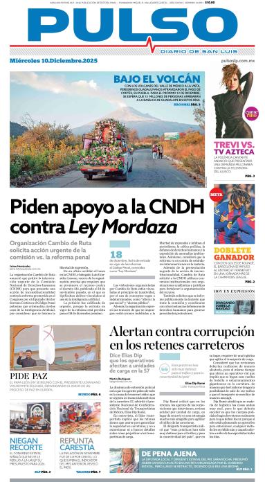Edicion Impresa Portada de Hoy