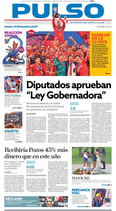 Edicion Impresa Portada de Hoy
