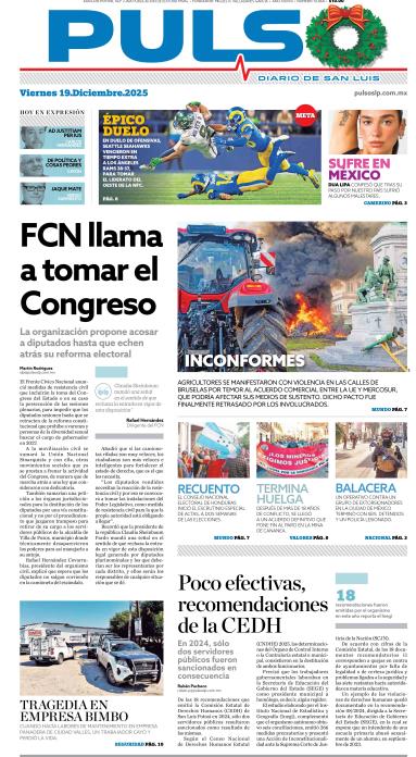Edicion Impresa Portada de Hoy