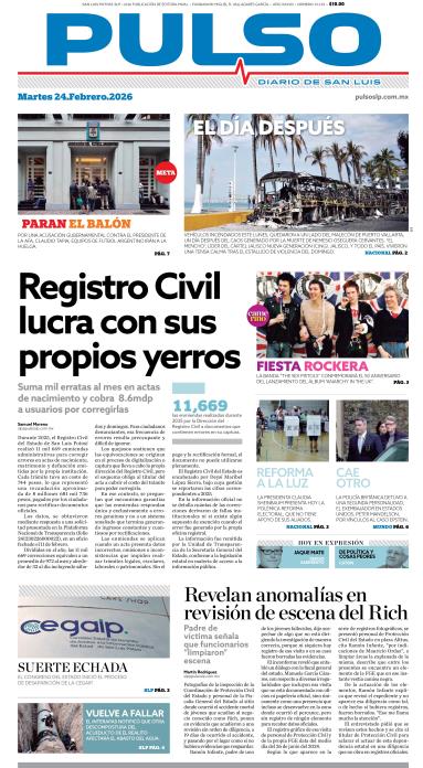 Edicion Impresa Portada de Hoy
