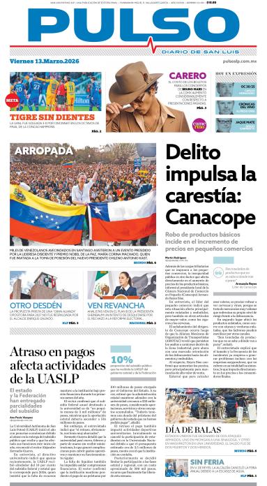 Edicion Impresa Portada de Hoy