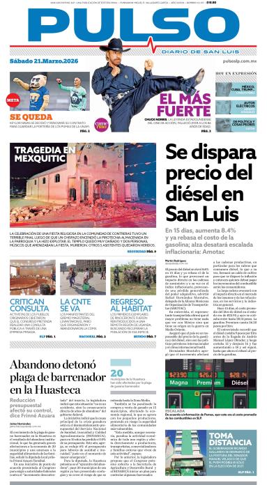 Edicion Impresa Portada de Hoy