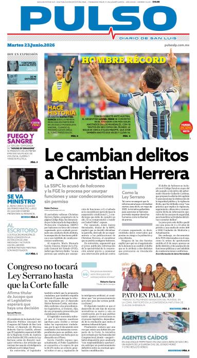 Edicion Impresa Portada de Hoy