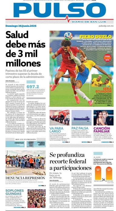 Edicion Impresa Portada de Hoy