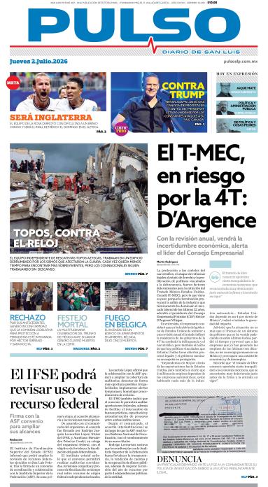 Edicion Impresa Portada de Hoy