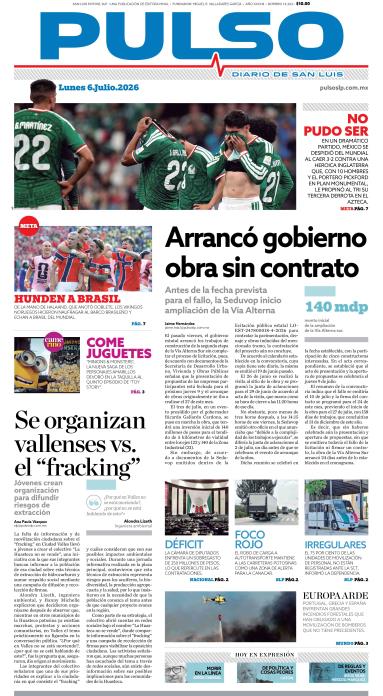 Edicion Impresa Portada de Hoy