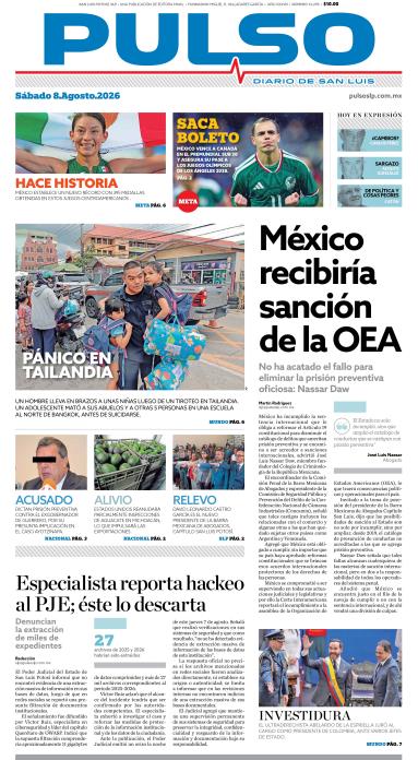 Edicion Impresa Portada de Hoy