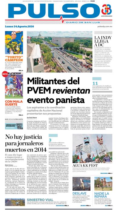 Edicion Impresa Portada de Hoy