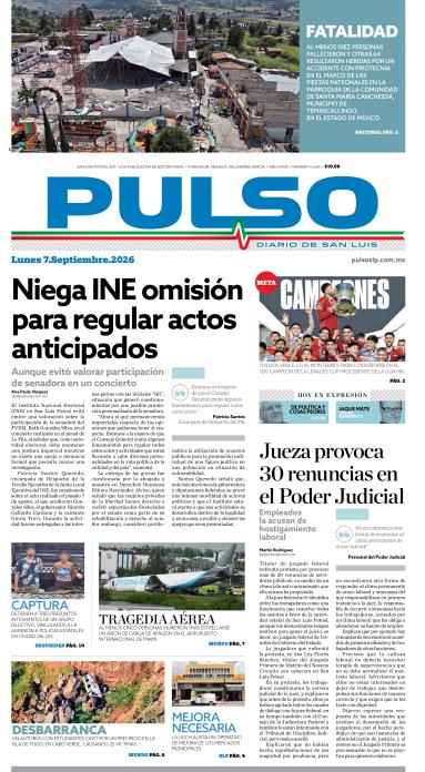 Edicion Impresa Portada de Hoy