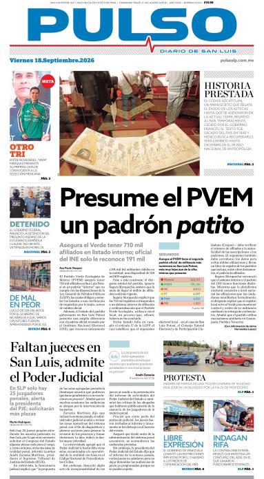 Edicion Impresa Portada de Hoy