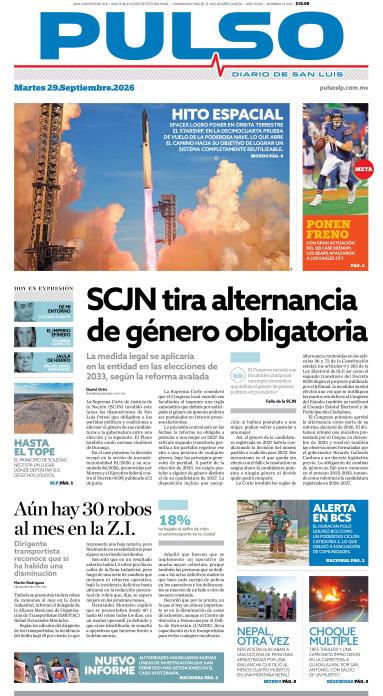 Edicion Impresa Portada de Hoy