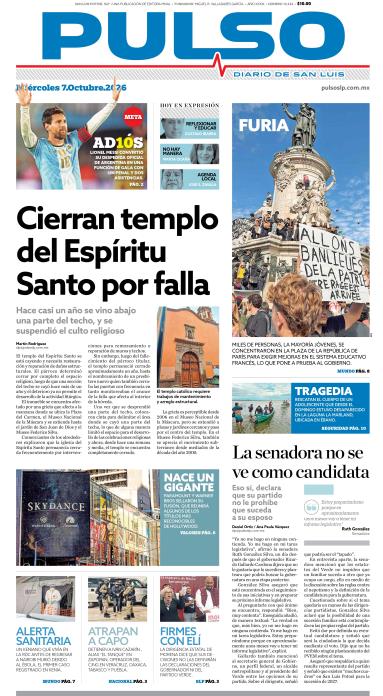 Edicion Impresa Portada de Hoy