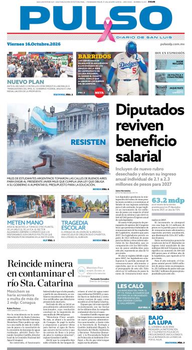 Edicion Impresa Portada de Hoy