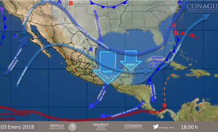 Ambiente muy frío continuará esta noche en gran parte del país, incluido SLP